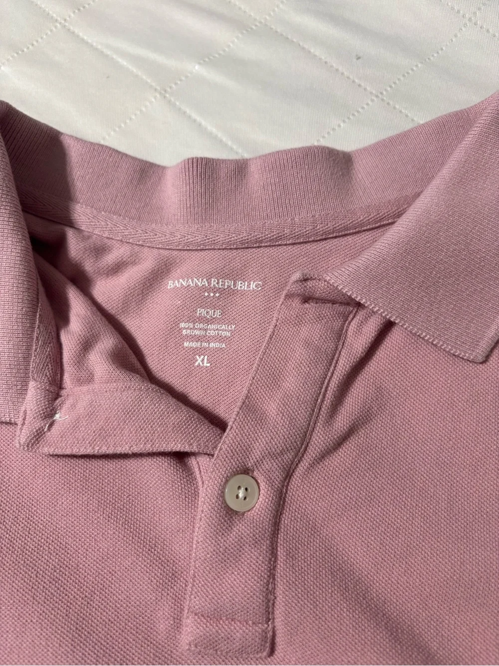 Banana Republic Men's Pink Polo Shirt